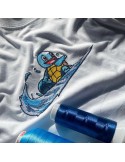 Custom Carapuce | Pokémon | T-shirt ample brodé - Pokemon - Le Nuage Orange