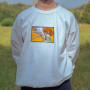Chihiro & Haku sunset | Voyage de Chihiro | Sweat-shirt brodé - Voyage de Chihiro - Le Nuage Orange