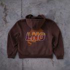 Hoodie-marron-brodé-le-nuage-orange